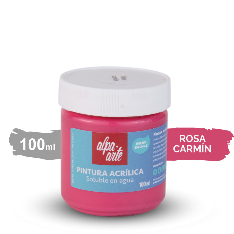 Pintura Acrílica 100 ml - ROSA CARMIN
