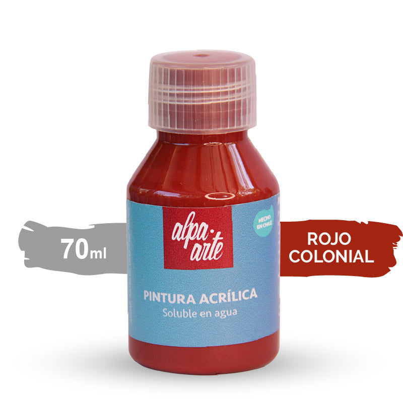 Pintura Acrílica 70 ml - ROJO COLONIAL
