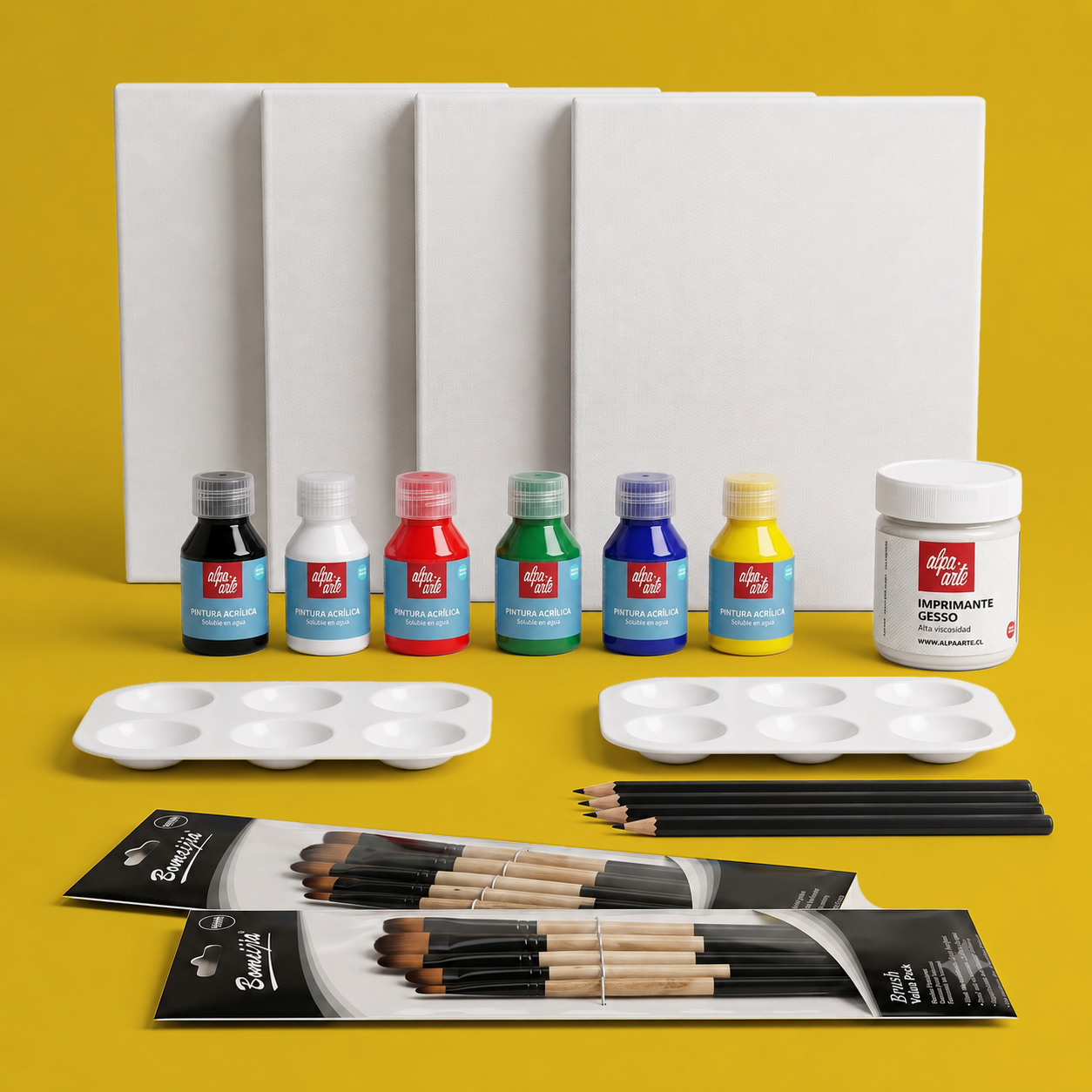 Kit de pintura para 4 personas