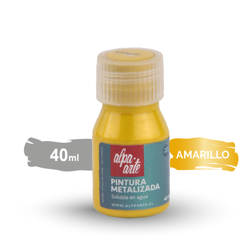 Pintura Metalizada 40 ml - AMARILLO