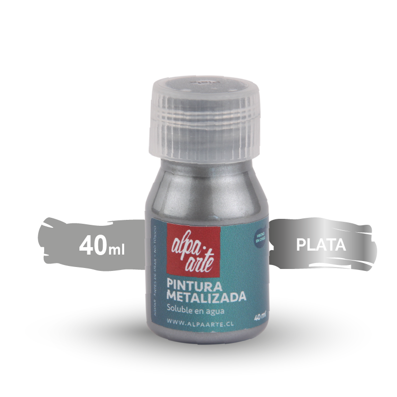 Pintura Metalizada 40 ml - PLATA