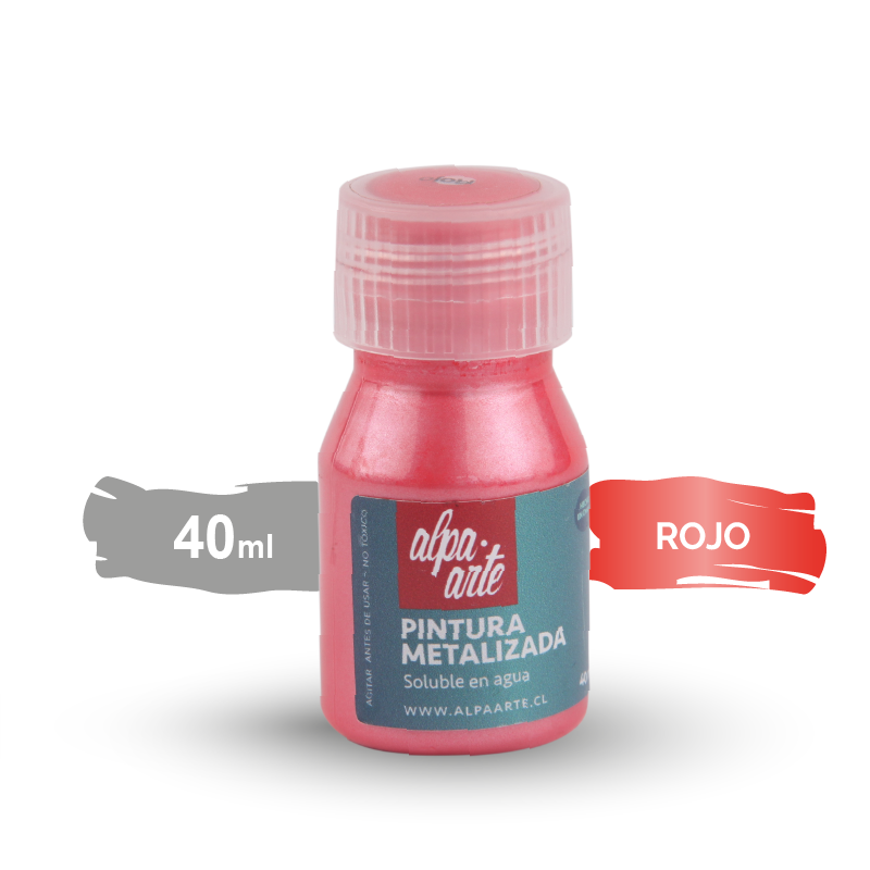 Pintura Metalizada 40 ml - ROJO