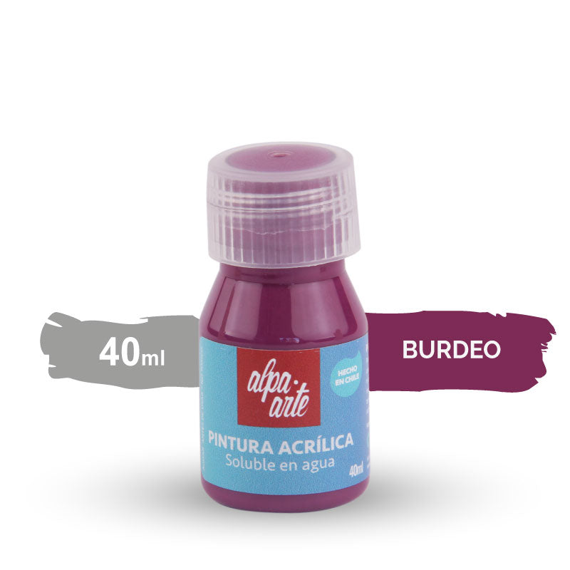 Pintura Acrílica 40 ml - BURDEO