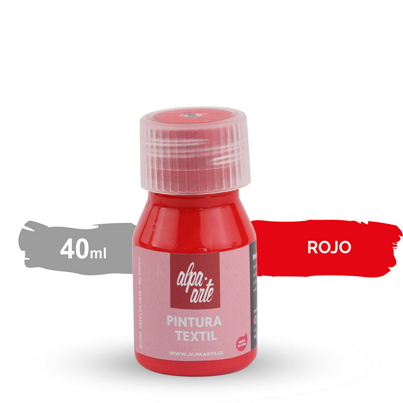 Pintura Textil 40 ml - ROJO