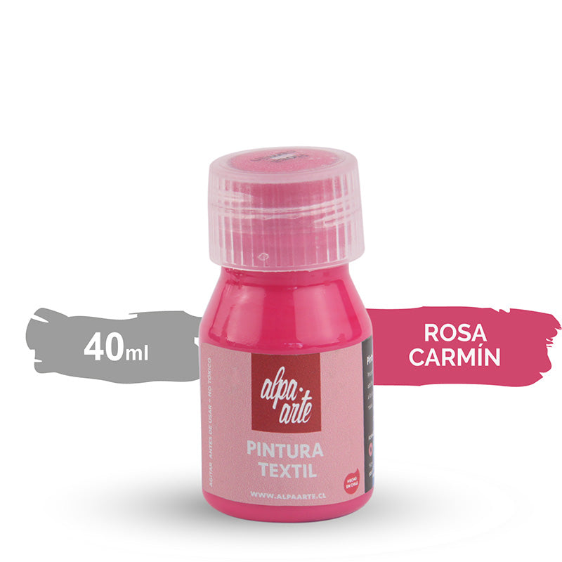 Pintura Textil 40 ml - ROSA CARMIN
