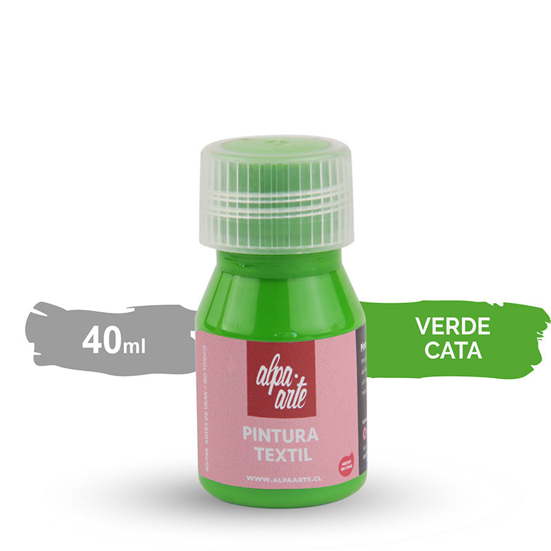 Pintura Textil 40 ml - VERDE CATA