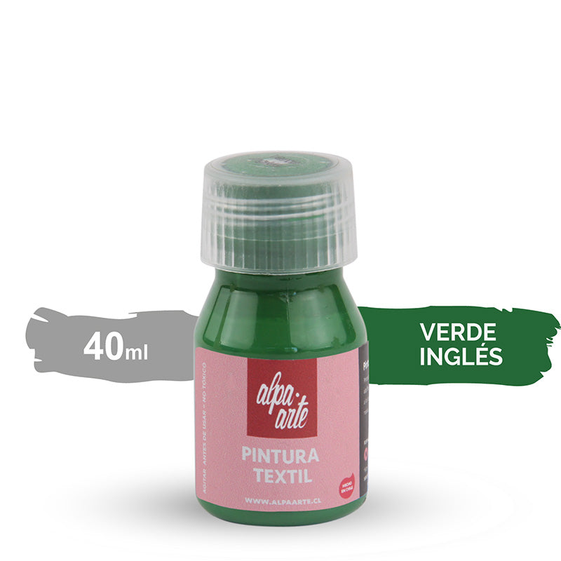 Pintura Textil 40 ml - VERDE INGLES