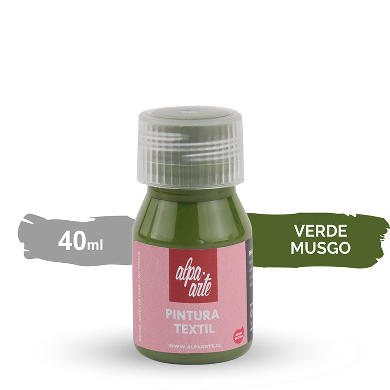 Pintura Textil 40 ml - VERDE MUSGO