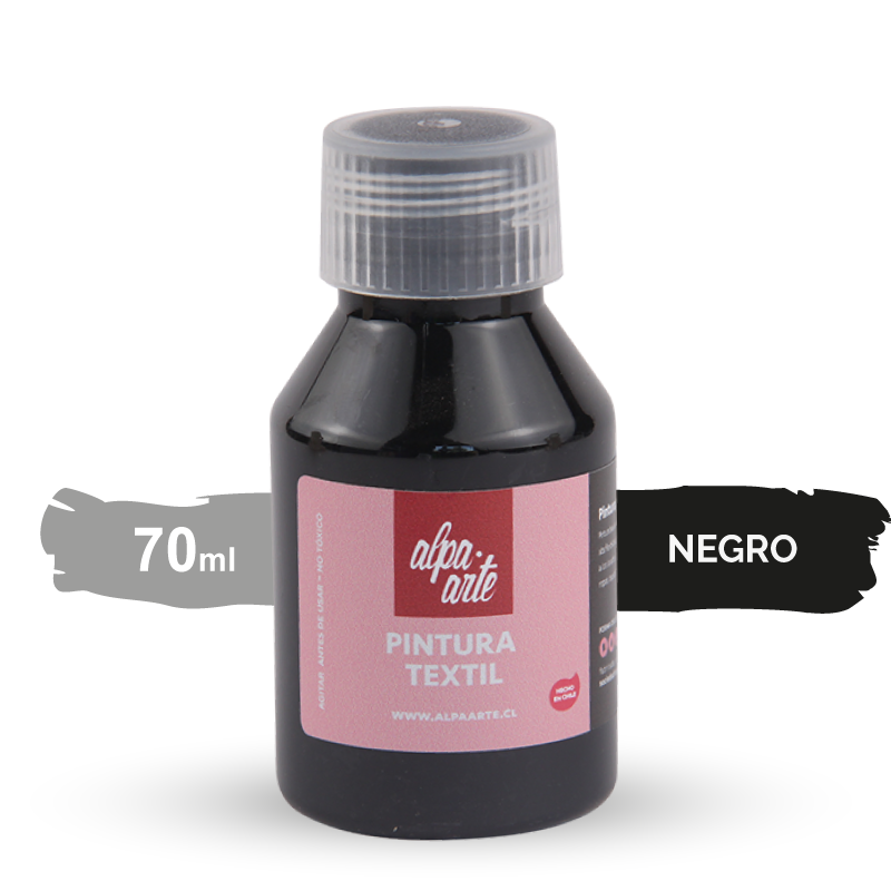 Pintura Textil 70 ml - NEGRO