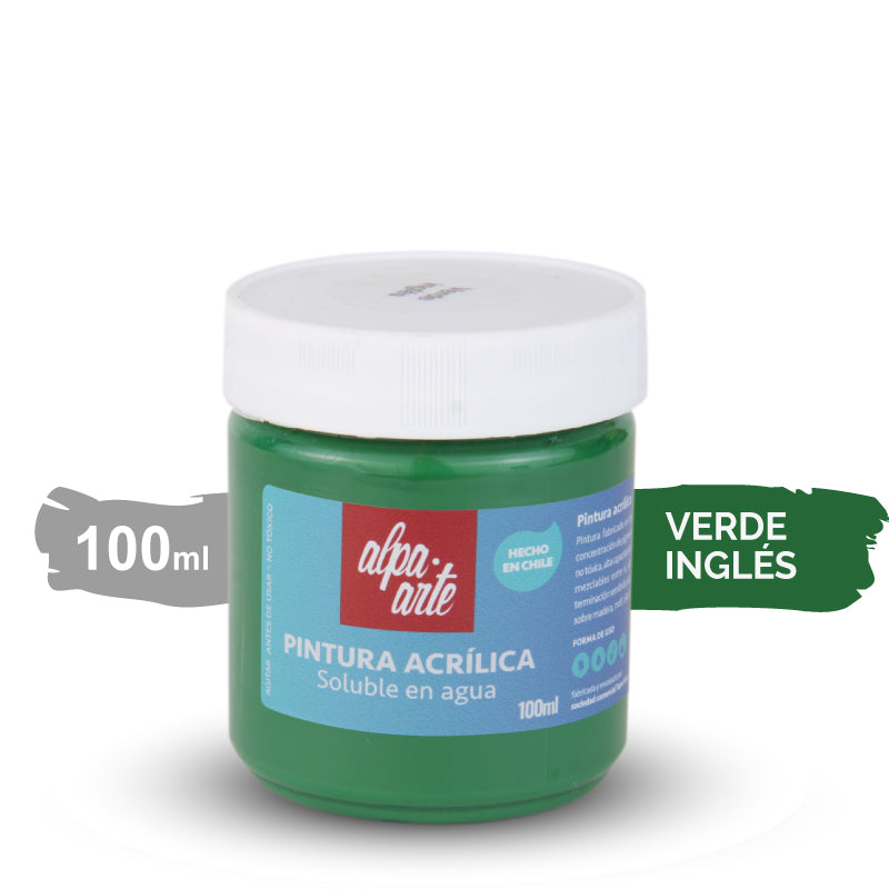 Pintura Acrílica 100 ml -  VERDE INGLES