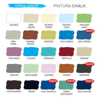 Chalk Paint (Pintura Tiza) 500 ml (variedad de colores)