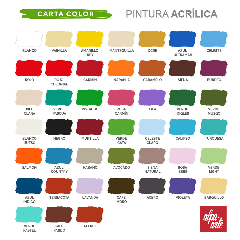 Pintura Acrílica 250 ml - (variedad de colores)