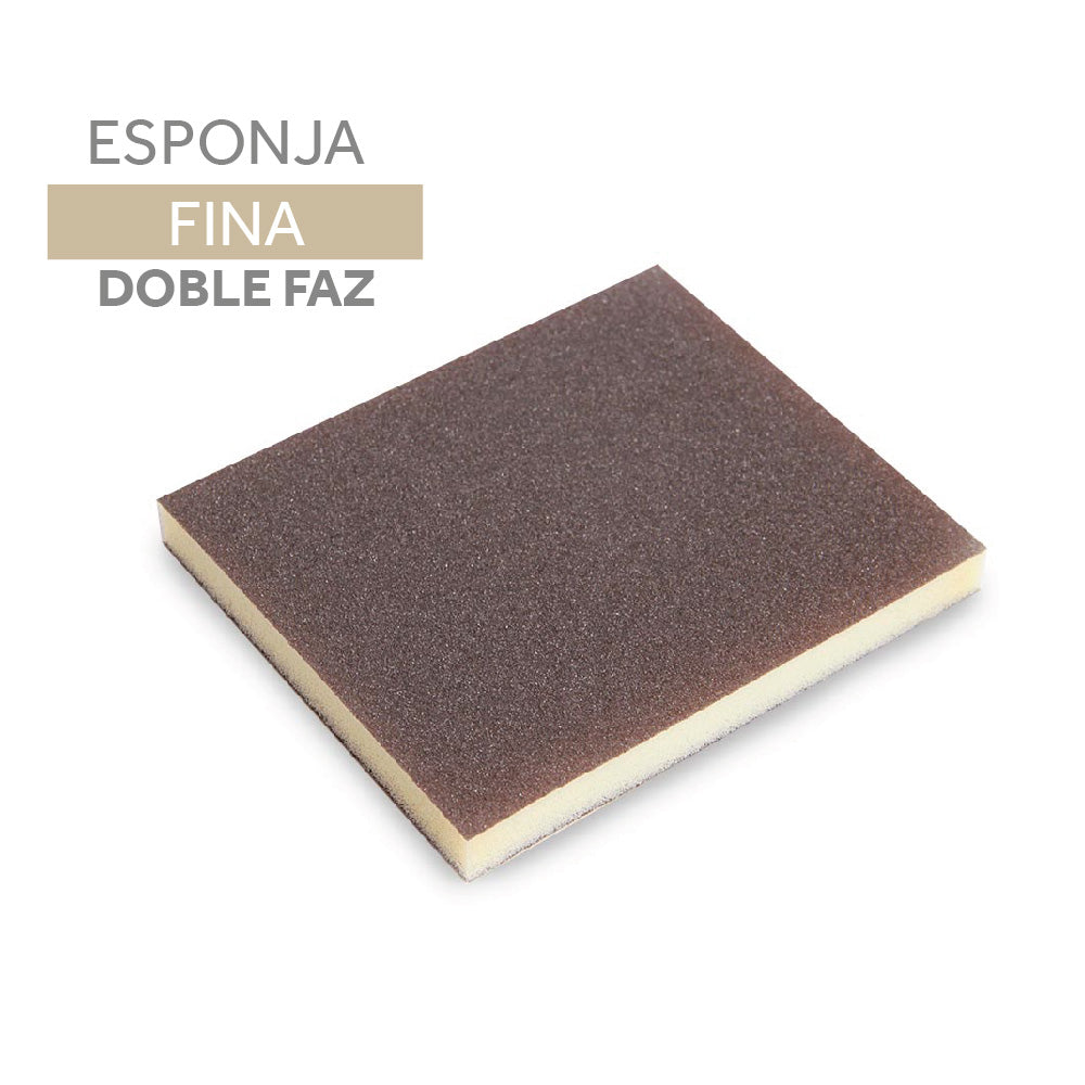 Lija Esponja Doble Faz Fina Amarilla