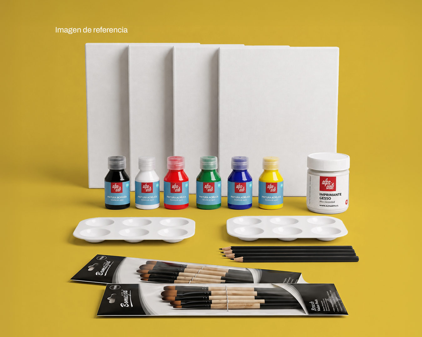 Kit de pintura para 4 personas
