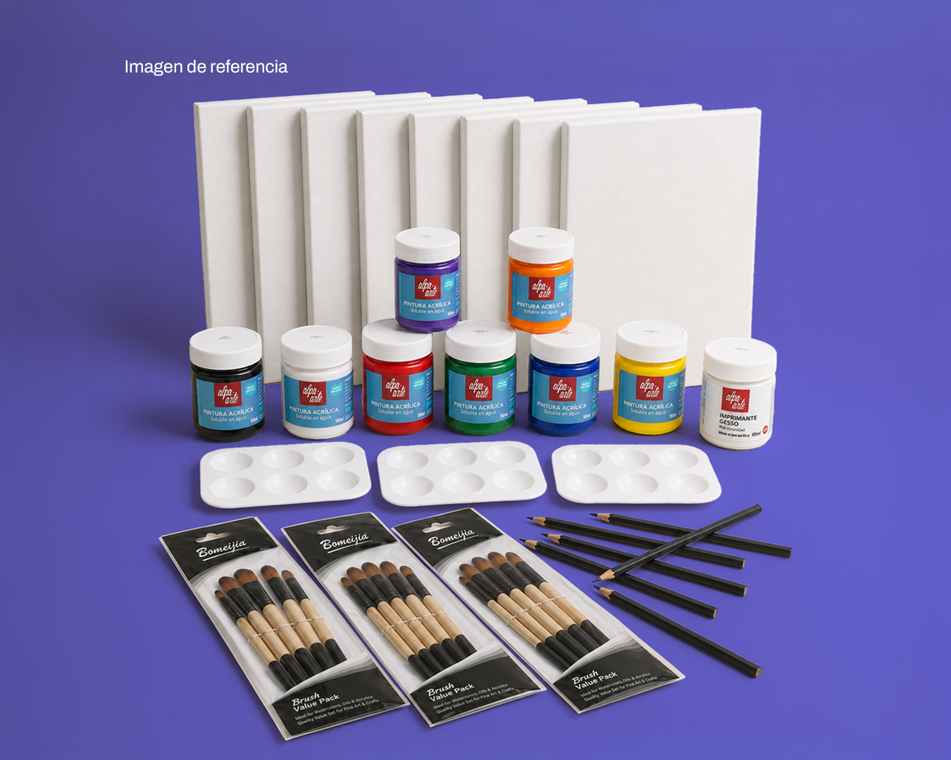 Kit de pintura para 8 personas