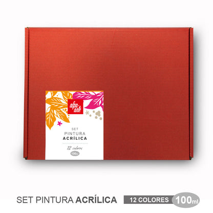 Set de Pinturas Acrílicas 100 ml (12 colores)