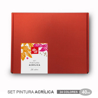 Set de Pinturas Acrílicas 40 ml (24 colores)