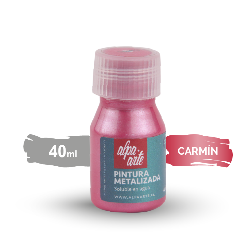 Pintura Metalizada 40 ml - CARMIN