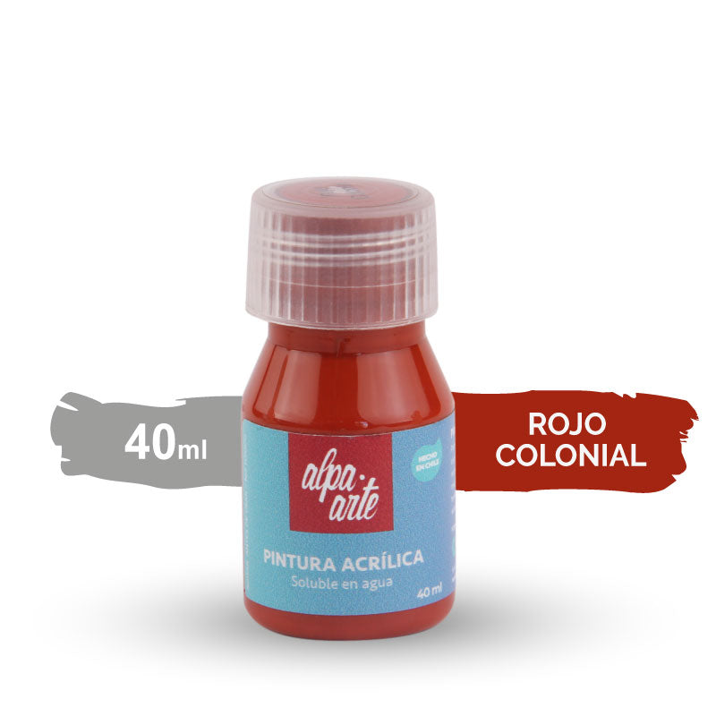 Pintura Acrílica 40 ml - ROJO COLONIAL